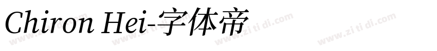 Chiron Hei字体转换